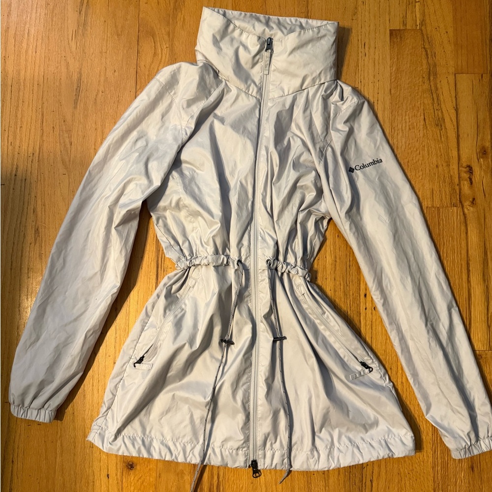 Columbia Women's Light Gray Rain Jacket